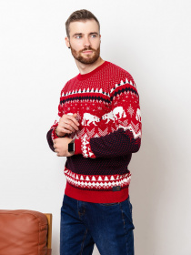 Джемпер ISSA Plus модель GN4-55_red Фото