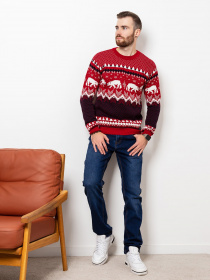 Джемпер ISSA Plus модель GN4-55_red Фото