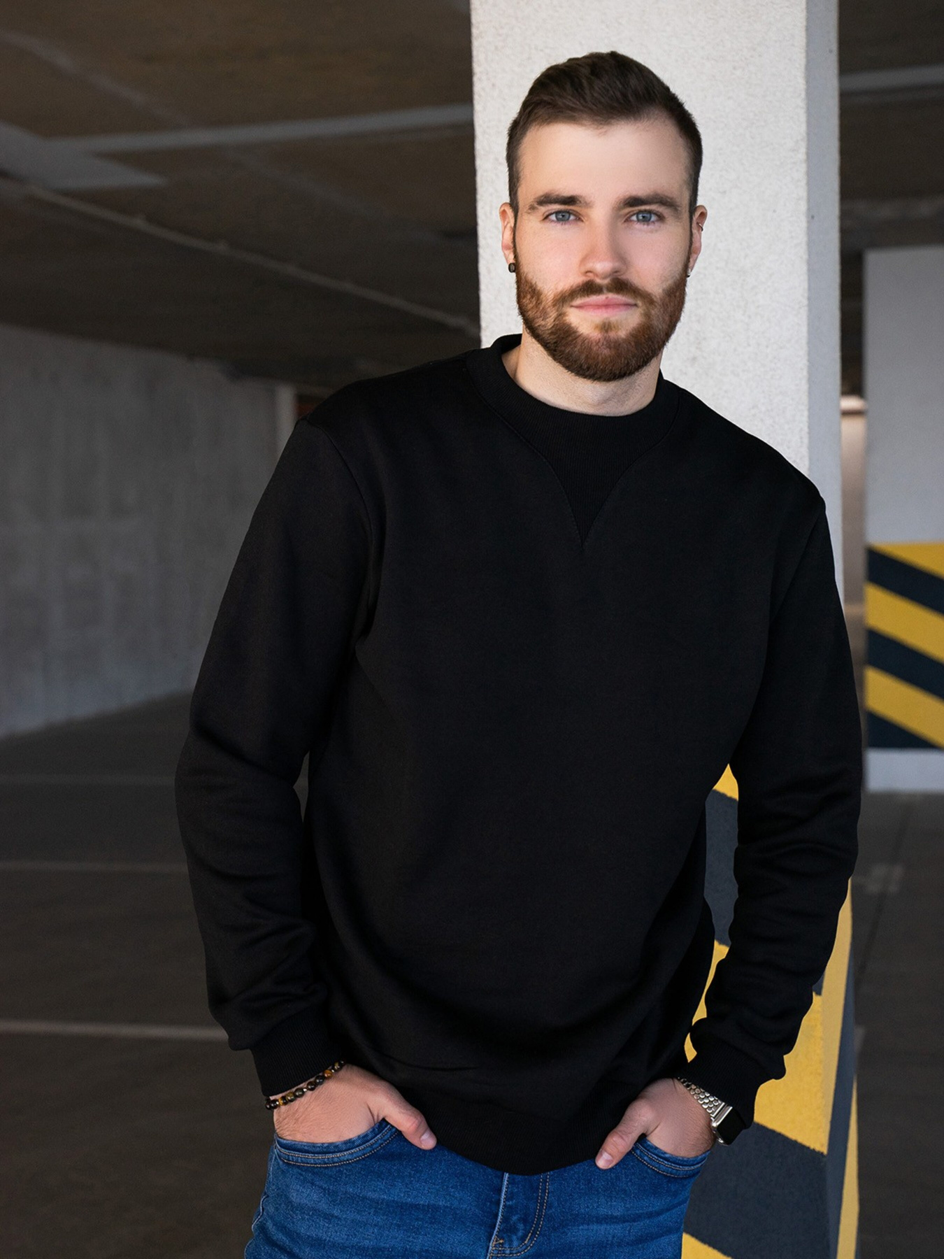 Свитшот ISSA Plus модель GN-456_black Фото