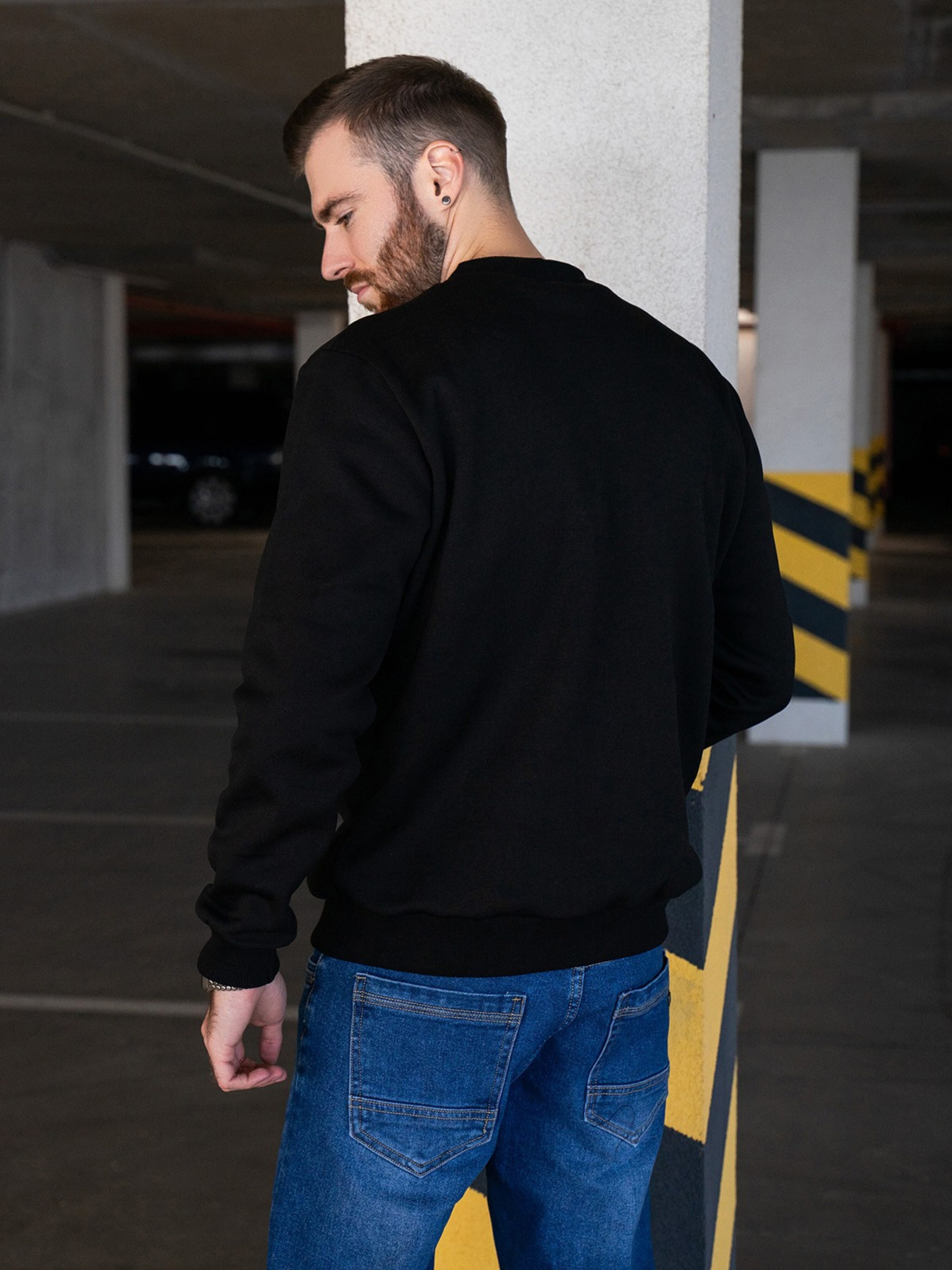 Світшот ISSA Plus модель GN-456_black Фото