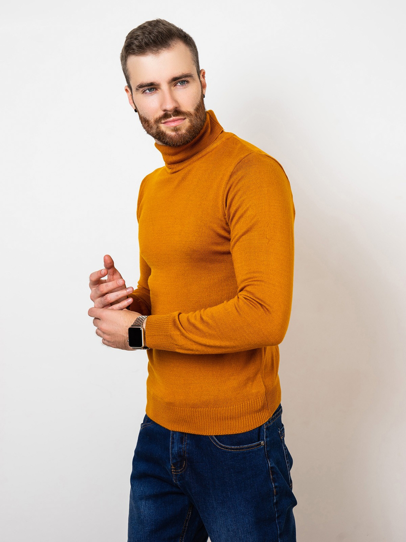 Водолазка ISSA Plus модель GN4-57_mustard Фото