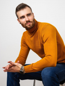 Водолазка ISSA Plus модель GN4-57_mustard Фото