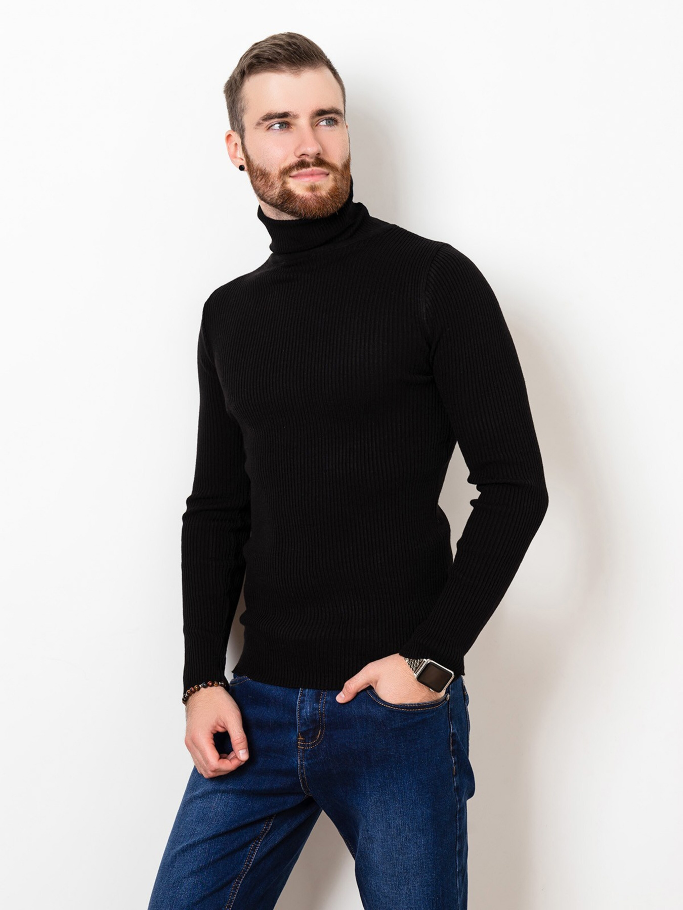 Светр ISSA Plus модель GN4-58_black Фото