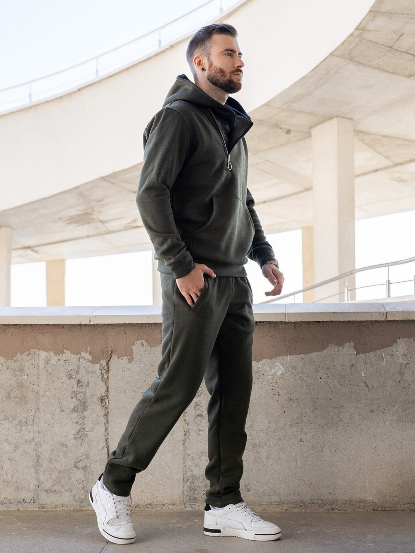 Спортивний костюм ISSA Plus модель GN-459_khaki Фото