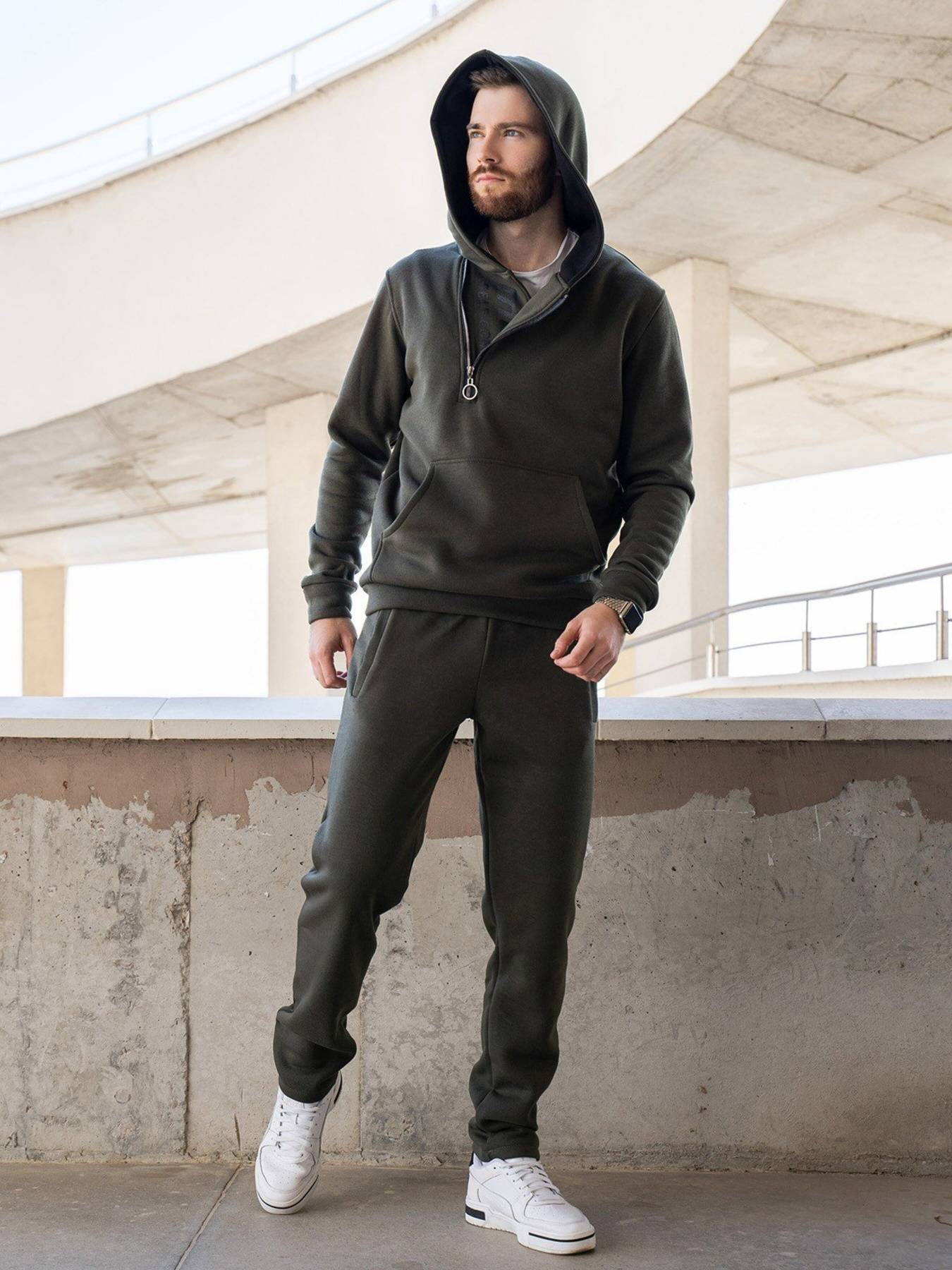 Спортивний костюм ISSA Plus модель GN-459_khaki Фото