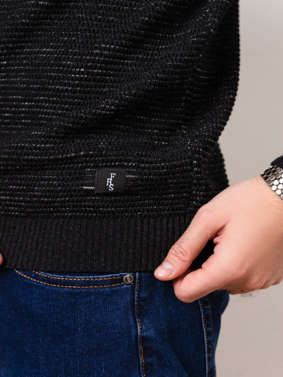 Джемпер ISSA Plus модель GN4-60_black — фото 4 - INTERTOP