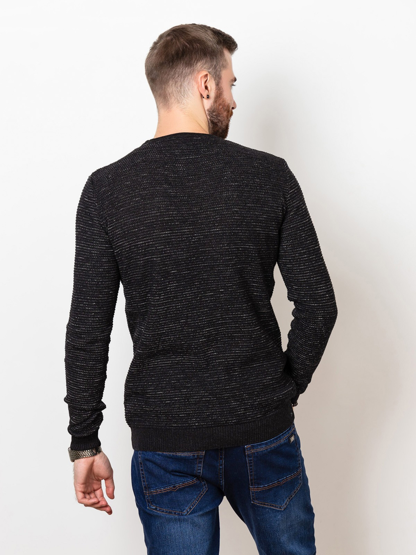 Джемпер ISSA Plus модель GN4-60_black Джемпер ISSA Plus модель GN4-60_black Фото