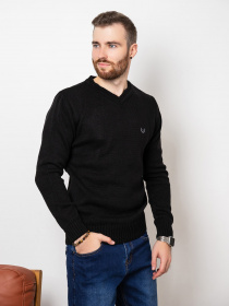 Джемпер ISSA Plus модель GN4-61_black Джемпер ISSA Plus модель GN4-61_black Фото