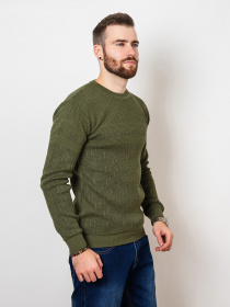 Джемпер ISSA Plus модель GN4-62_khaki Фото