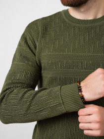 Джемпер ISSA Plus модель GN4-62_khaki Фото