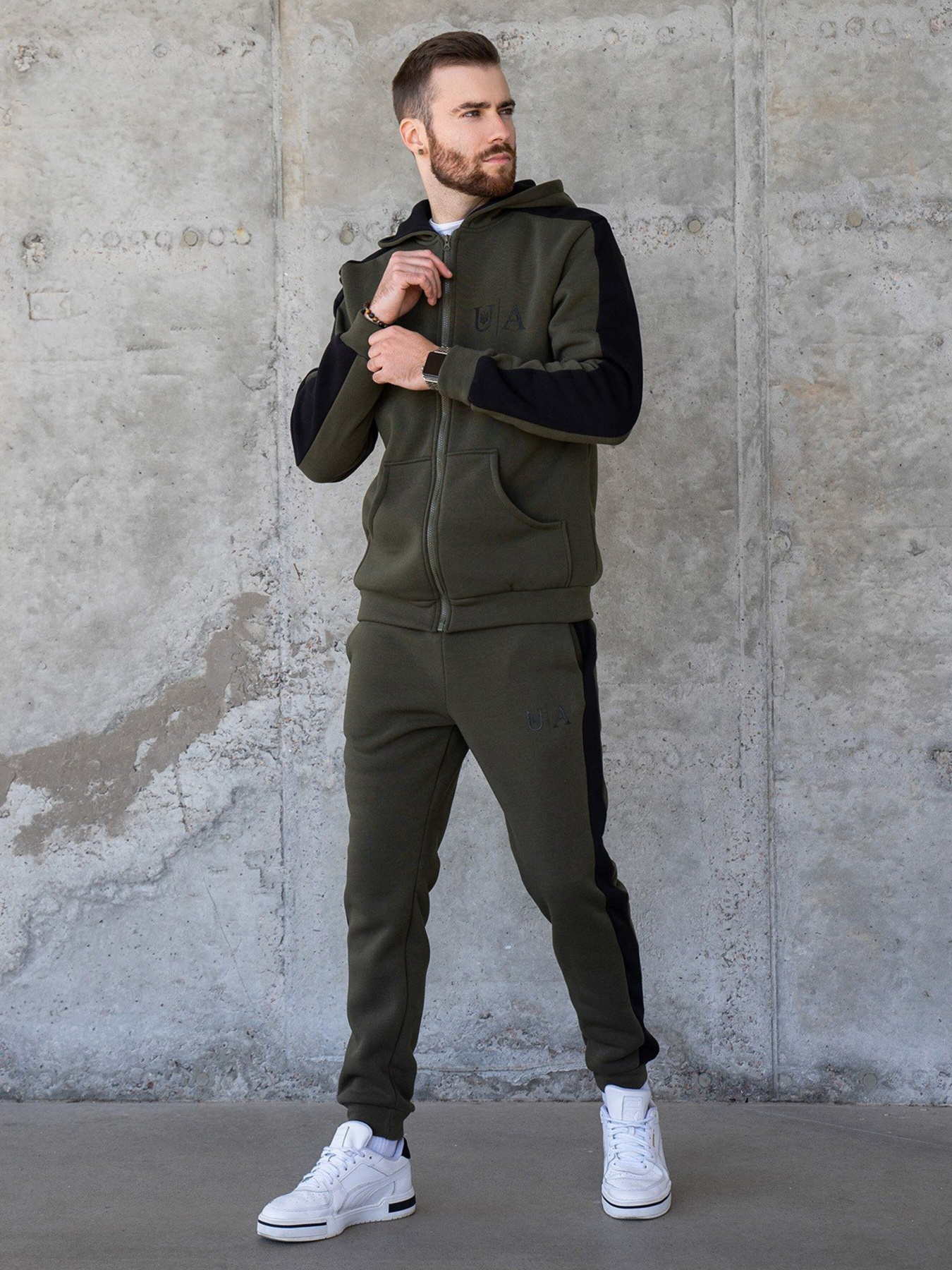 Спортивний костюм ISSA Plus модель GN-462_khaki Фото