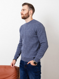 Джемпер ISSA Plus модель GN4-63_blue Джемпер ISSA Plus модель GN4-63_blue Фото