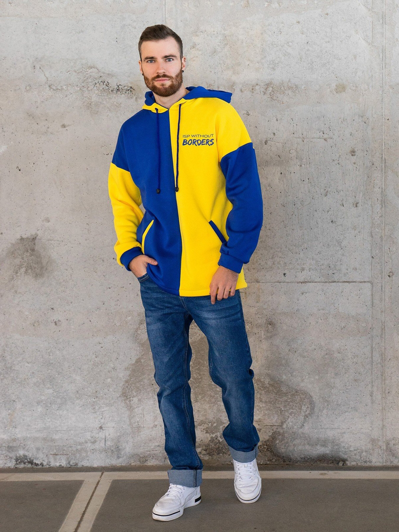 Худи ISSA Plus модель GN-464_yellowblue Фото