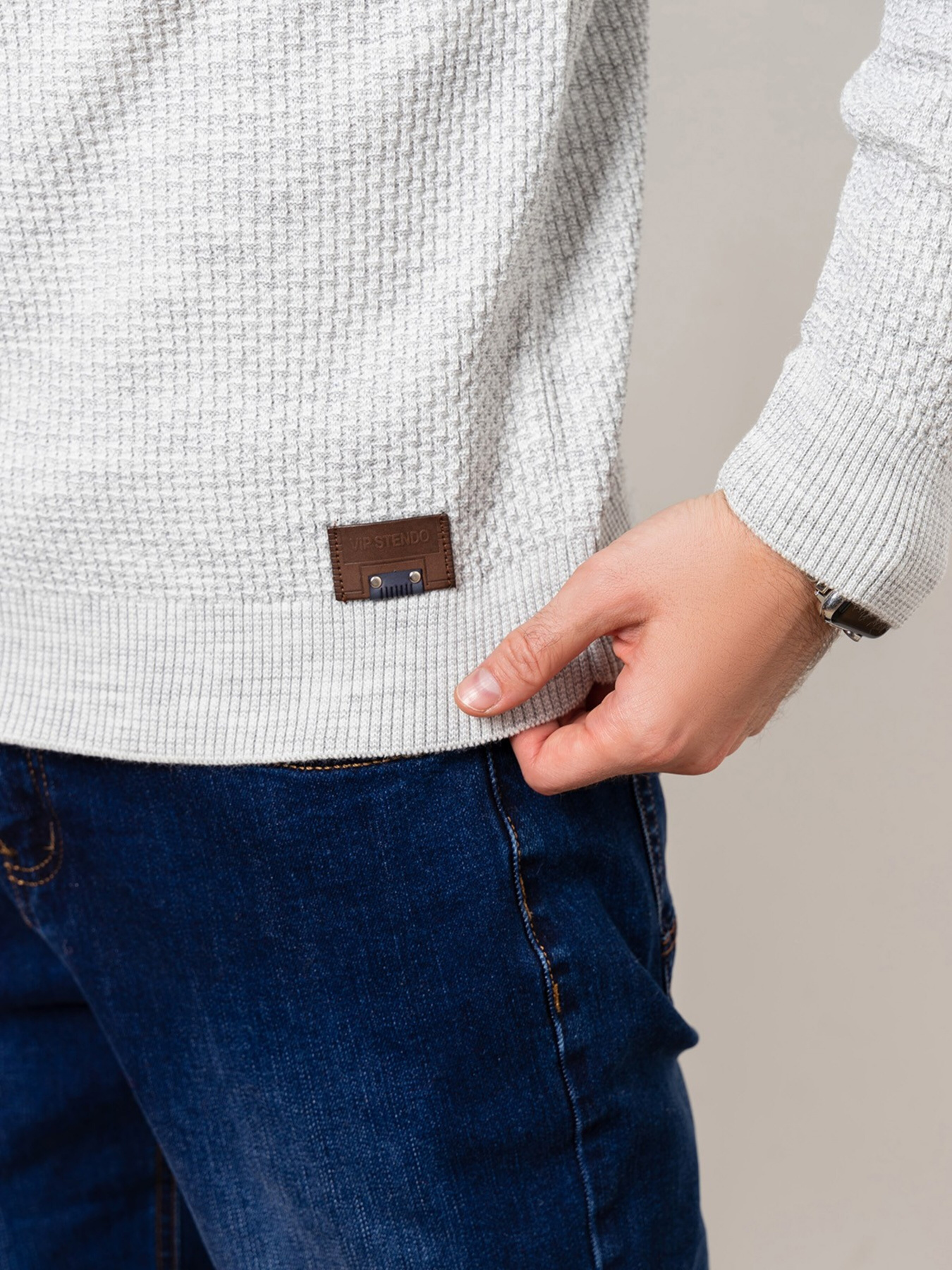 Джемпер ISSA Plus модель GN4-64_grey Фото