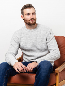 Джемпер ISSA Plus модель GN4-64_grey Фото