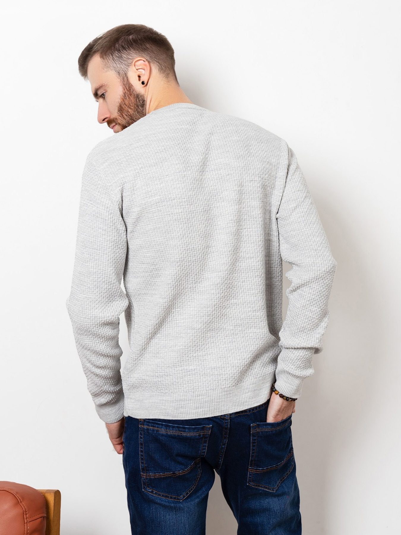 Джемпер ISSA Plus модель GN4-64_grey Джемпер ISSA Plus модель GN4-64_grey Фото