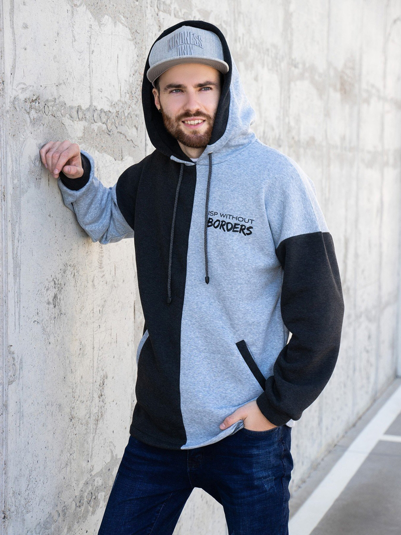 Худі ISSA Plus модель GN-464_darkgreygrey Фото