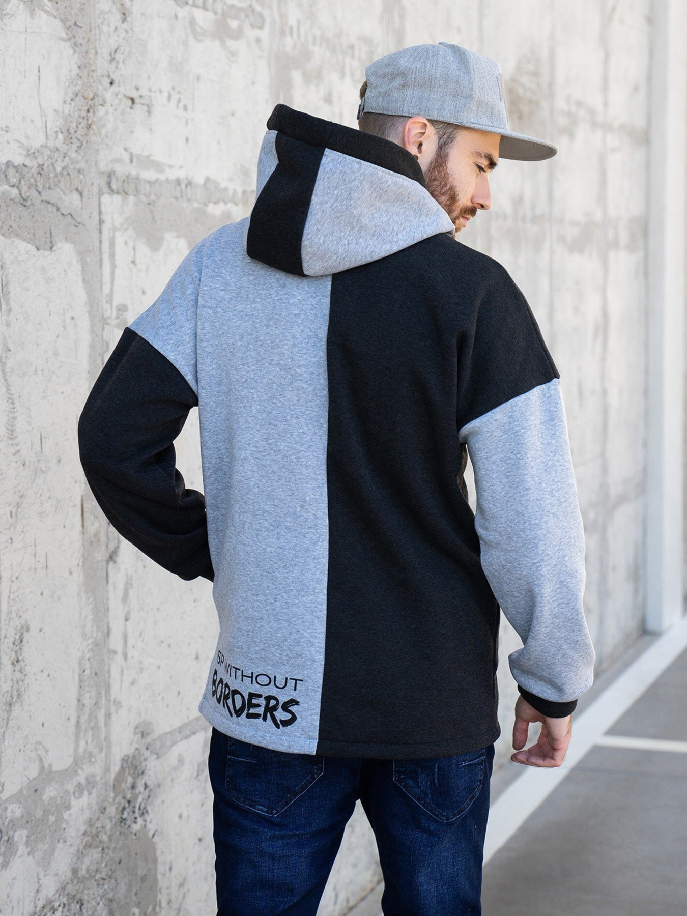 Худи ISSA Plus модель GN-464_darkgreygrey Фото