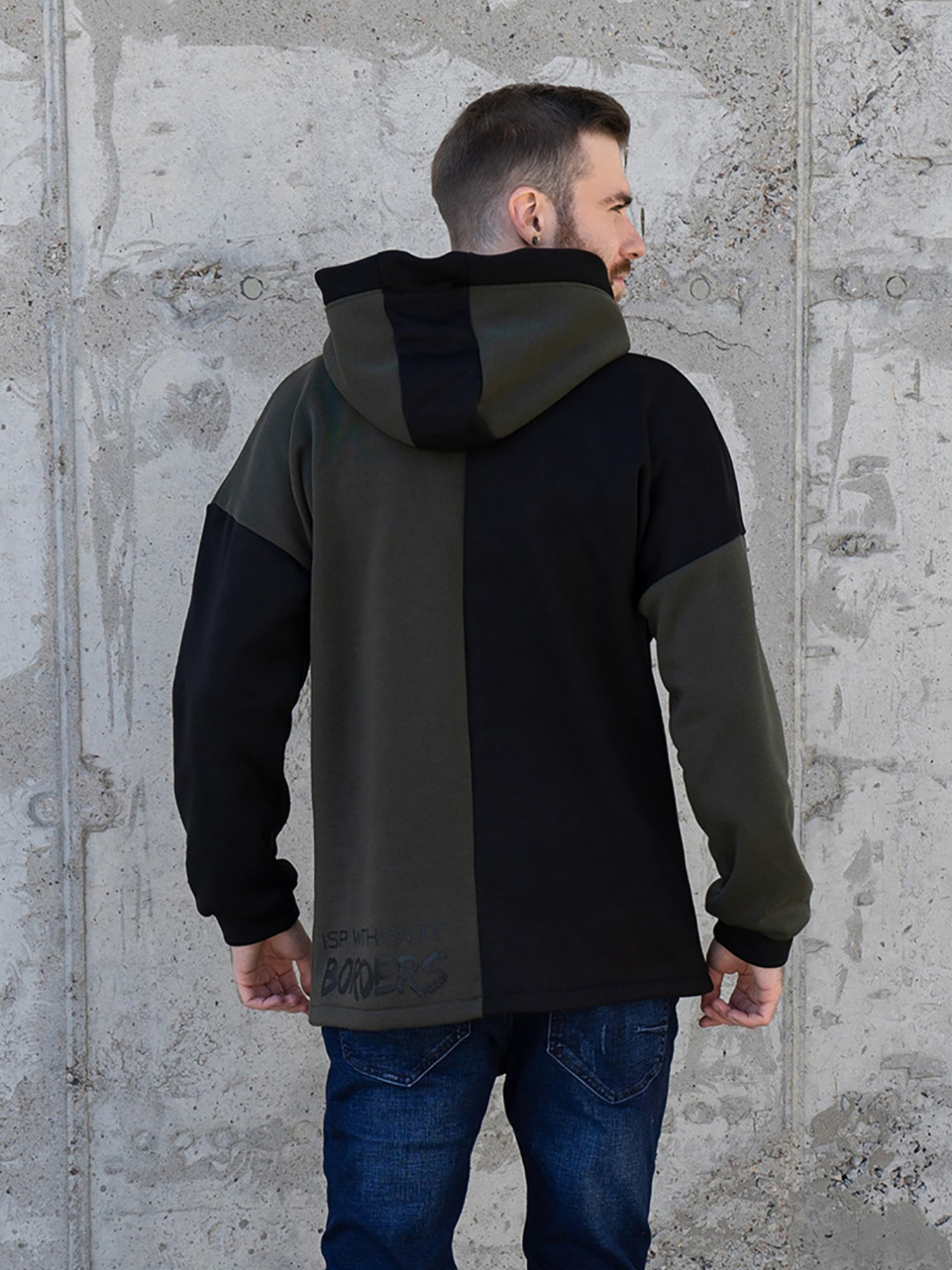 Худи ISSA Plus модель GN-464_khakiblack Фото