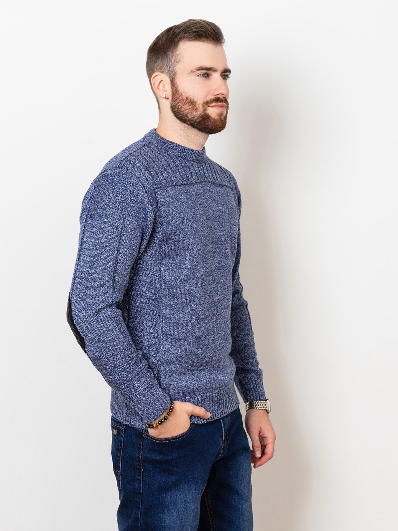 Свитер ISSA Plus модель GN4-68_blue Свитер ISSA Plus модель GN4-68_blue Фото