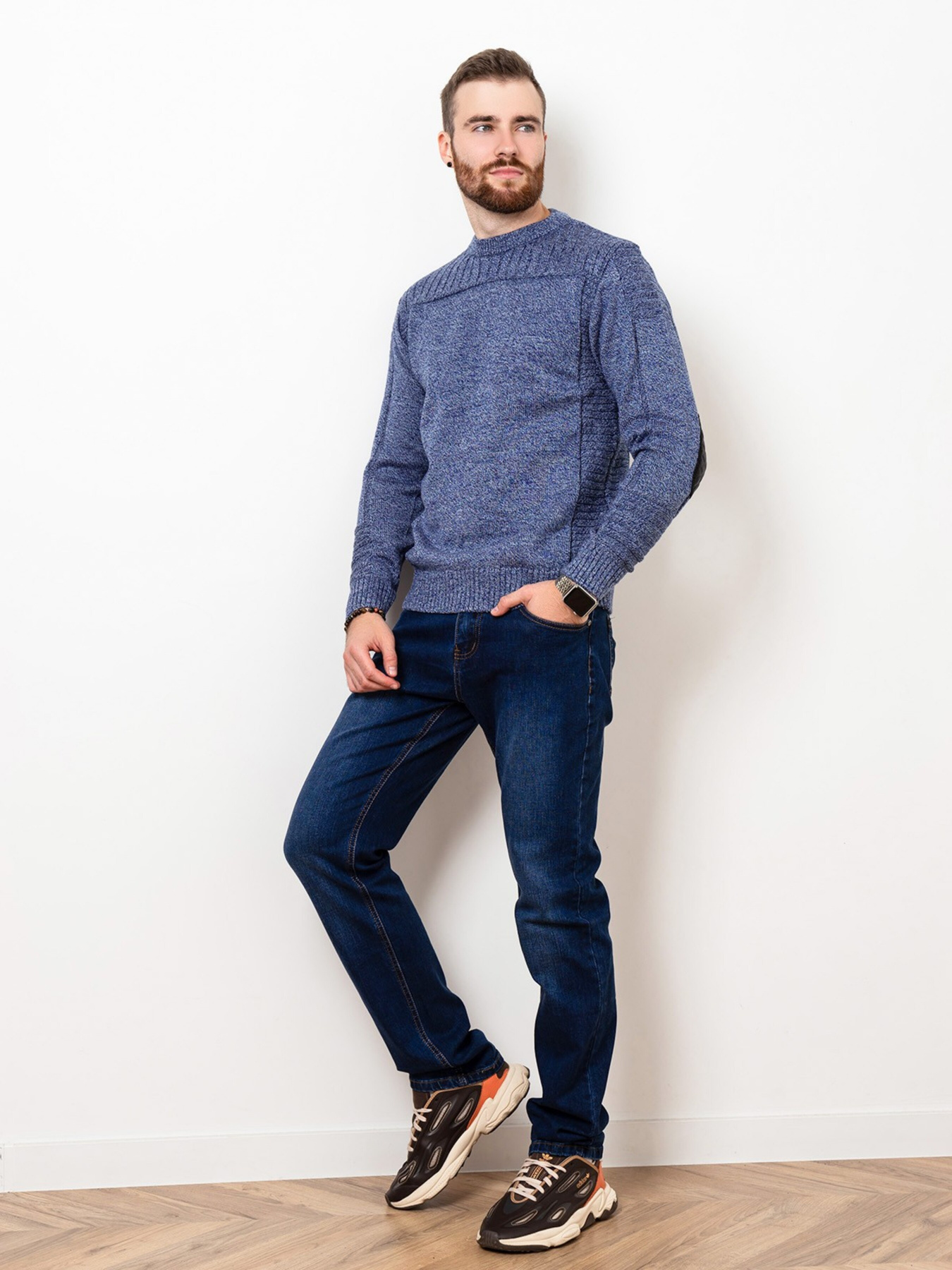 Свитер ISSA Plus модель GN4-68_blue Свитер ISSA Plus модель GN4-68_blue Фото