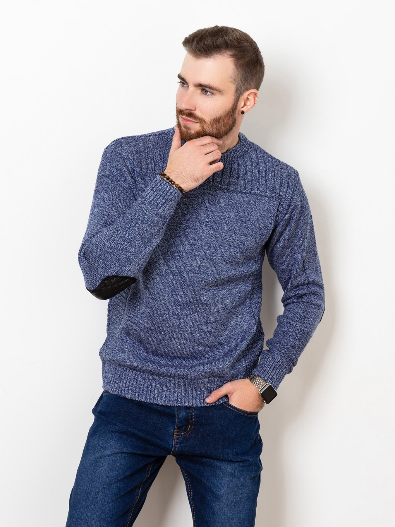 Свитер ISSA Plus модель GN4-68_blue Свитер ISSA Plus модель GN4-68_blue Фото