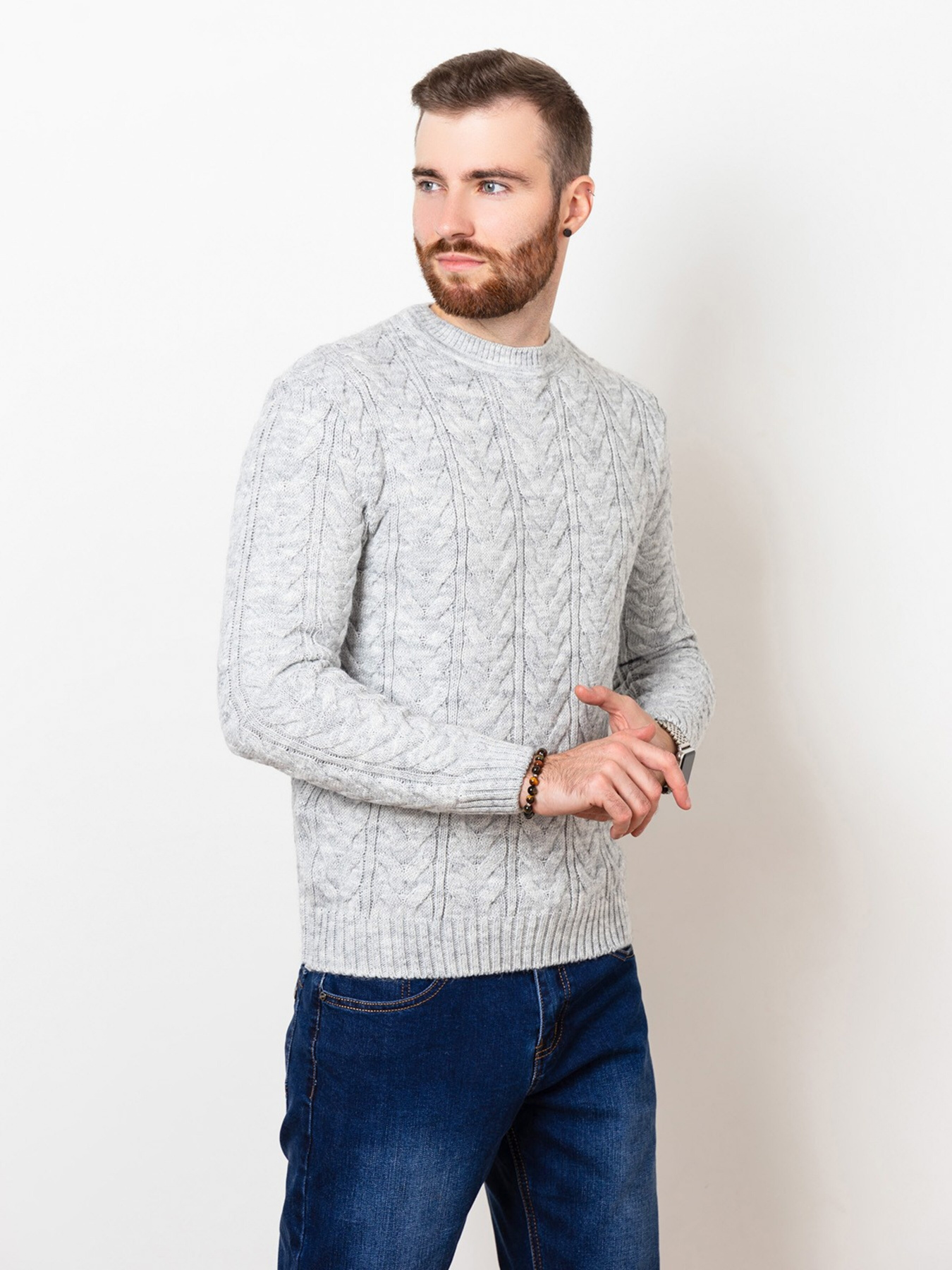 Светр ISSA Plus модель GN4-69_grey Фото