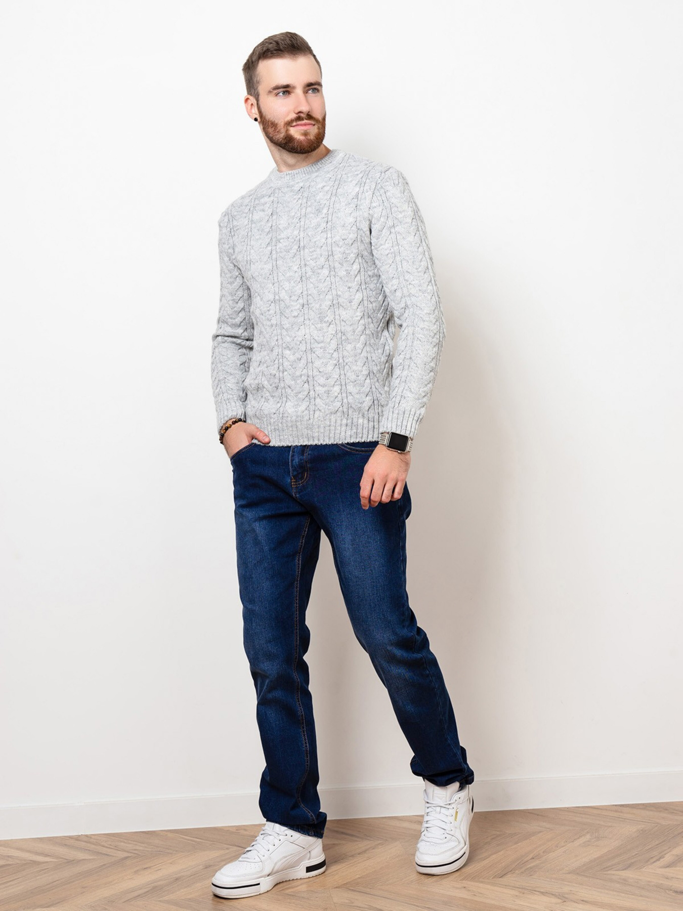 Светр ISSA Plus модель GN4-69_grey Фото