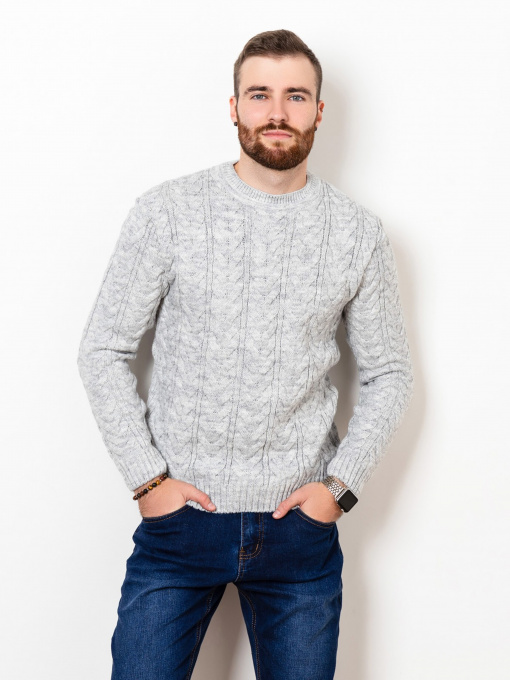 Свитер ISSA Plus модель GN4-69_grey Фото