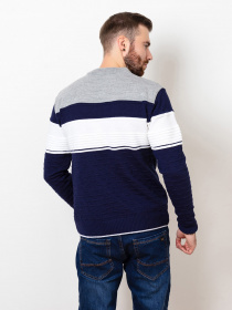 Джемпер ISSA Plus модель GN4-70_greyblue Фото