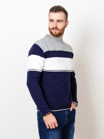 Джемпер ISSA Plus модель GN4-70_greyblue Фото