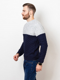 Свитер ISSA Plus модель GN4-74_greyblue Свитер ISSA Plus модель GN4-74_greyblue Фото