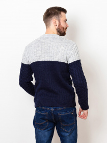 Свитер ISSA Plus модель GN4-74_greyblue Свитер ISSA Plus модель GN4-74_greyblue Фото