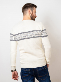 Свитер ISSA Plus модель GN4-76_milky Фото