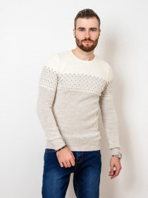 Светр ISSA Plus модель GN4-77_milky Фото