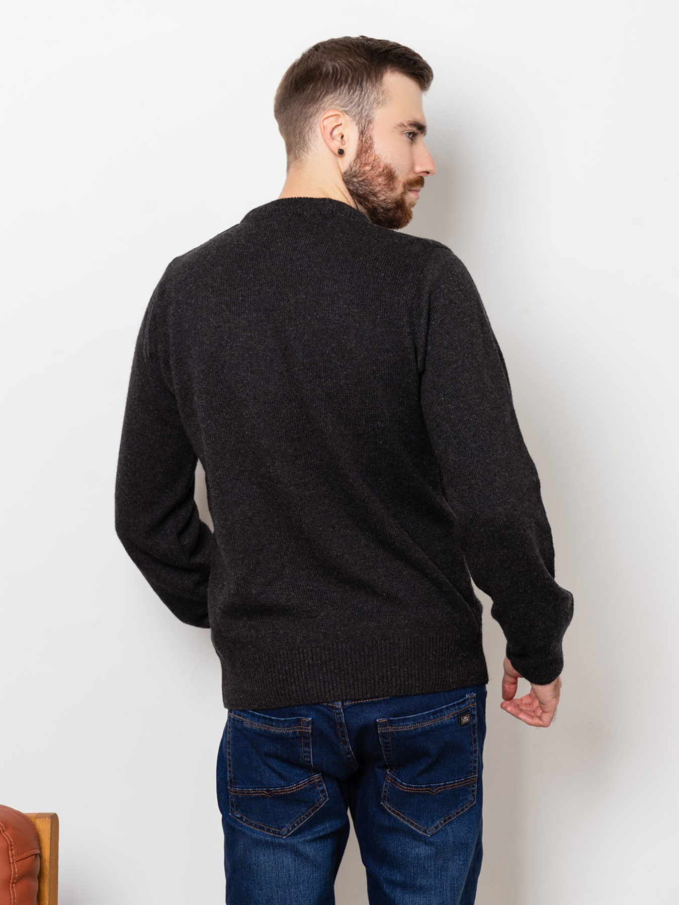 Джемпер ISSA Plus модель GN4-79_black Джемпер ISSA Plus модель GN4-79_black Фото