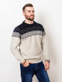 Джемпер ISSA Plus модель GN4-81_greyblue Фото