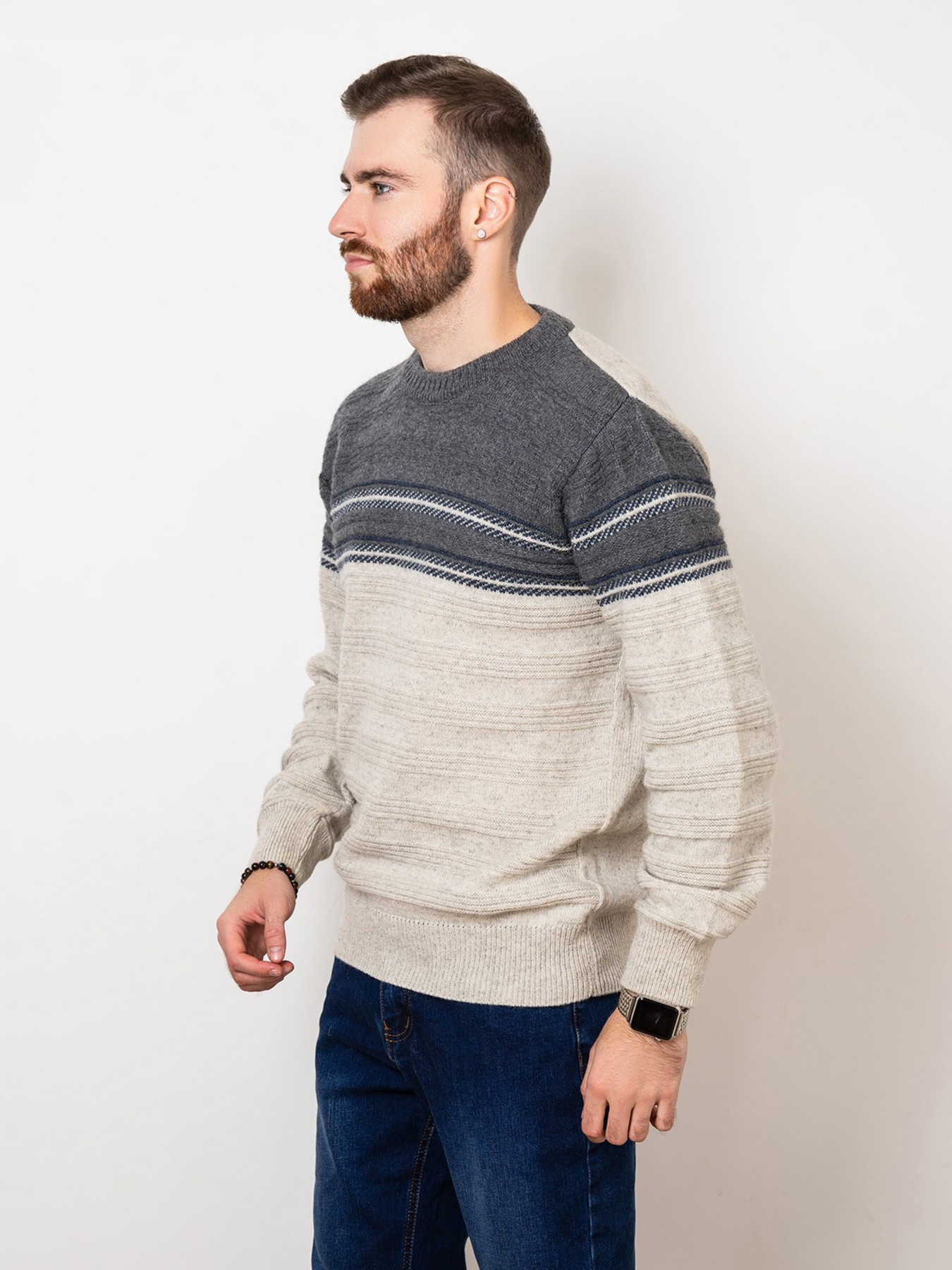 Джемпер ISSA Plus модель GN4-82_grey Фото