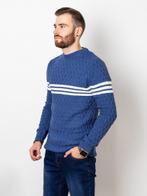 Джемпер ISSA Plus модель GN4-52_blue. Джемпер ISSA Plus модель GN4-52_blue. Фото