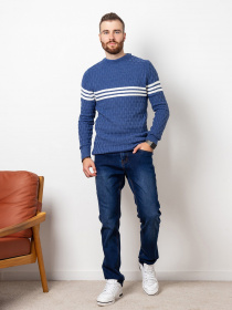 Джемпер ISSA Plus модель GN4-52_blue. Джемпер ISSA Plus модель GN4-52_blue. Фото