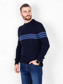 Джемпер ISSA Plus модель GN4-52_darkblue. Фото