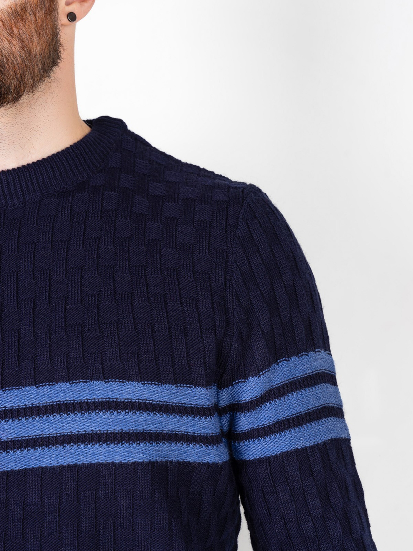 Джемпер ISSA Plus модель GN4-52_darkblue. Фото