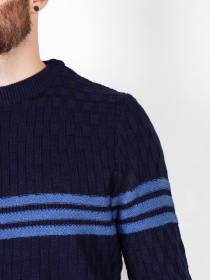 Джемпер ISSA Plus модель GN4-52_darkblue. Фото