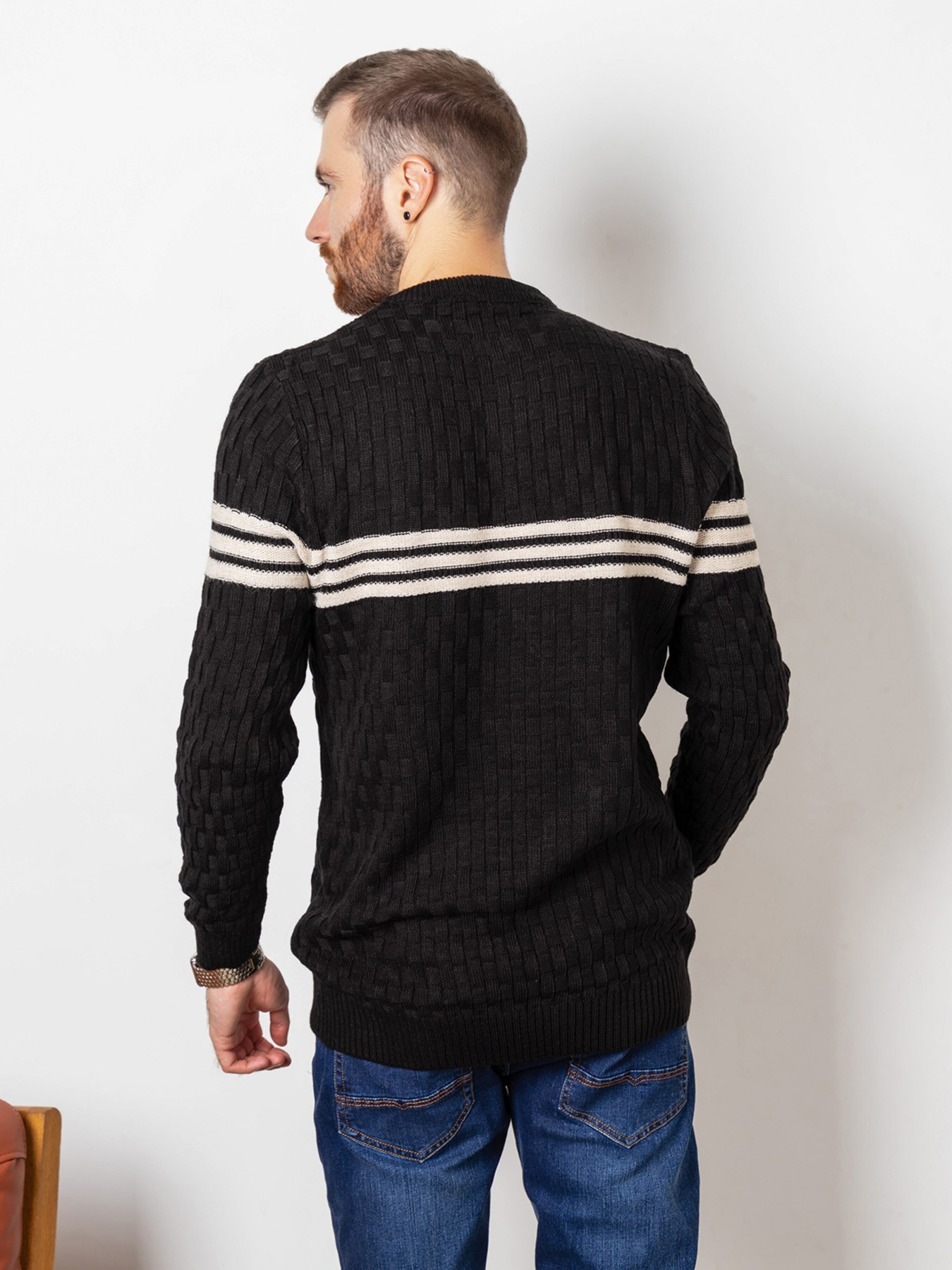 Джемпер ISSA Plus модель GN4-52_black. Фото