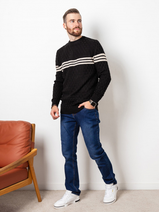 Джемпер ISSA Plus модель GN4-52_black. Фото