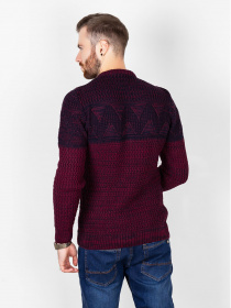 Свитер ISSA Plus модель GN4-54_burgundy. Фото