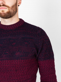 Свитер ISSA Plus модель GN4-54_burgundy. Фото