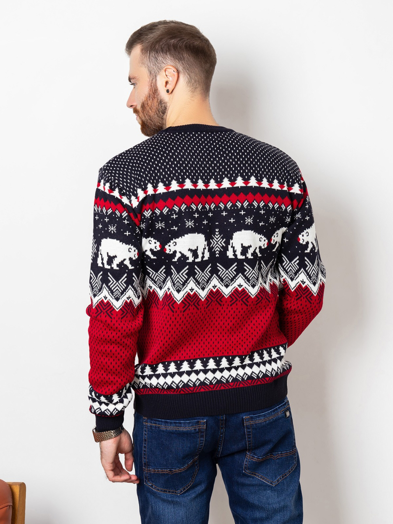 Джемпер ISSA Plus модель GN4-55_blue. Фото