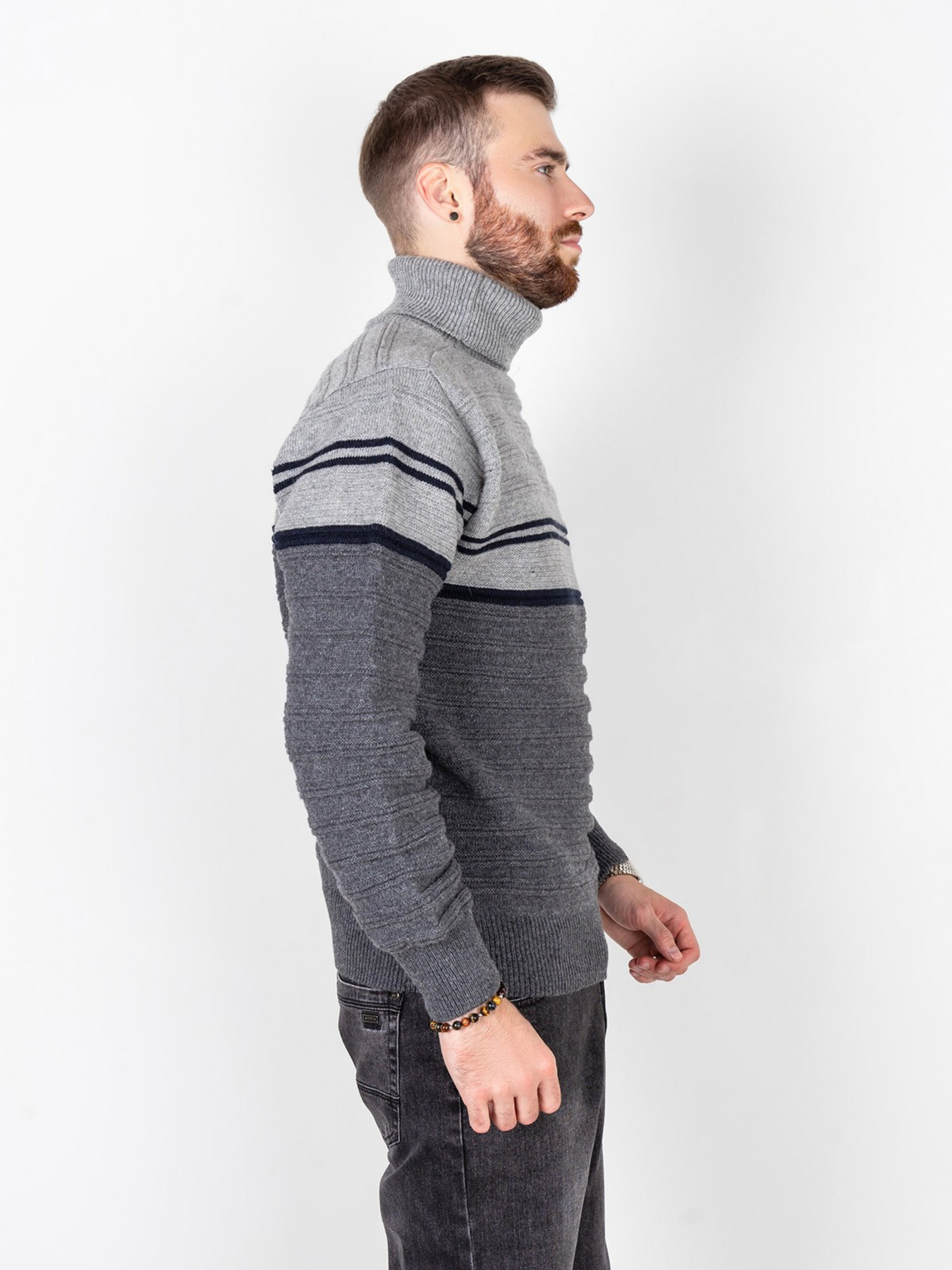 Свитер ISSA Plus модель GN4-53_grey. Фото