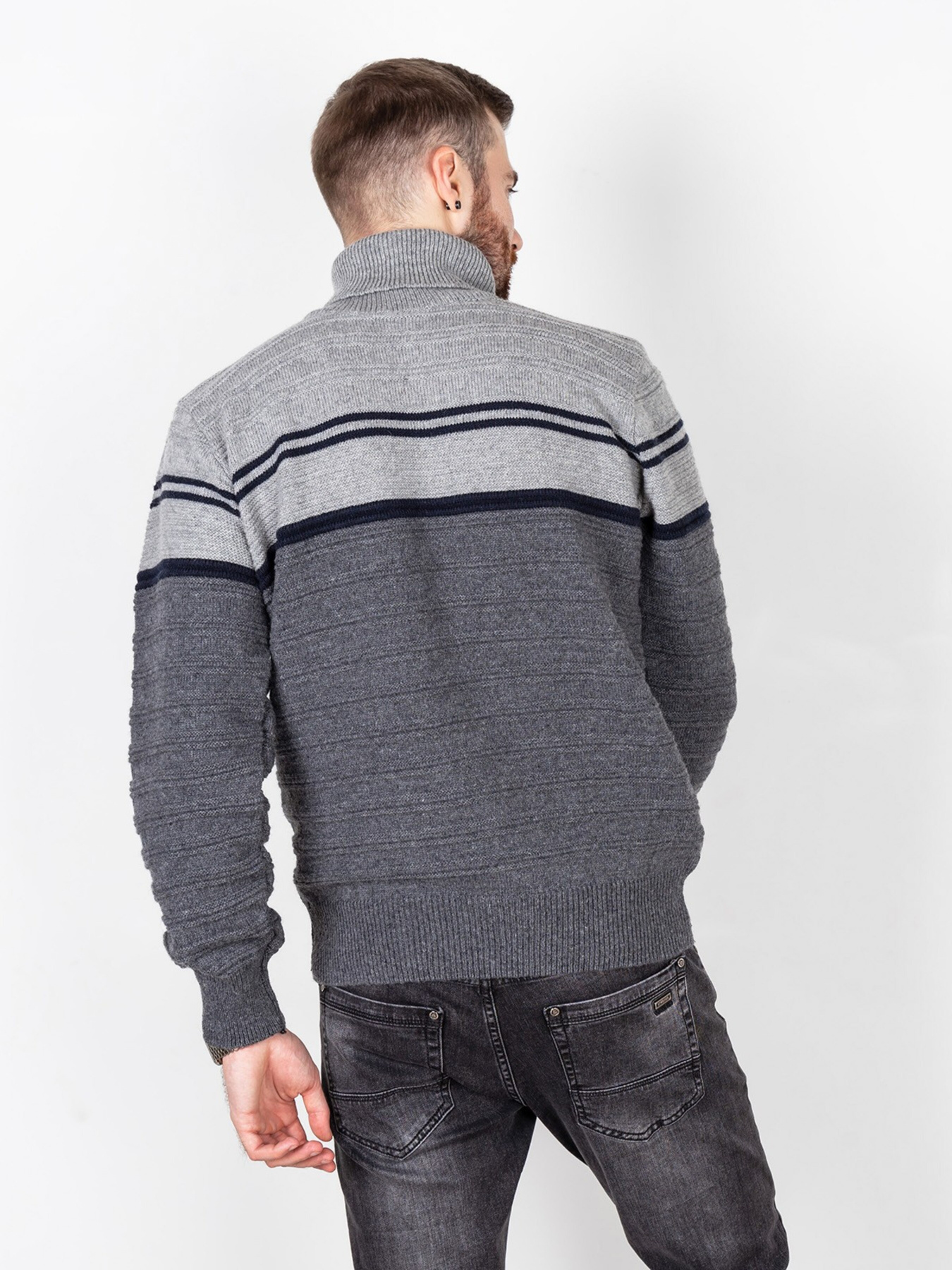 Свитер ISSA Plus модель GN4-53_grey. Фото